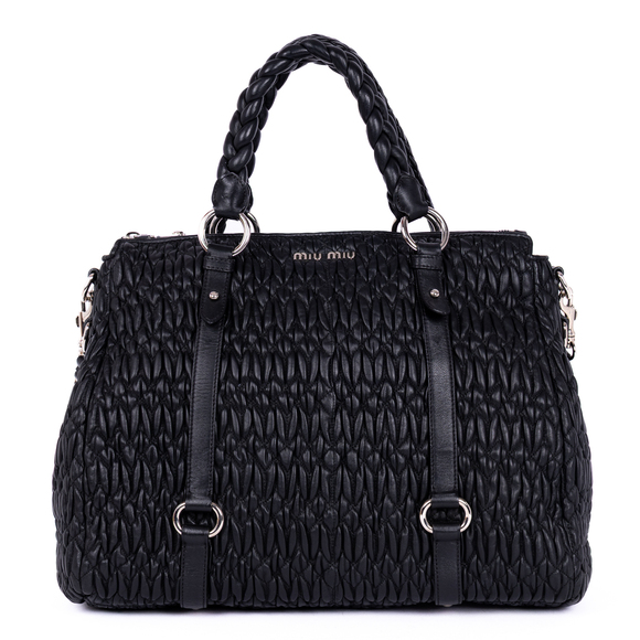 Miu Miu Handbags - Miu Miu Cloquet Nappa Shopping Tote